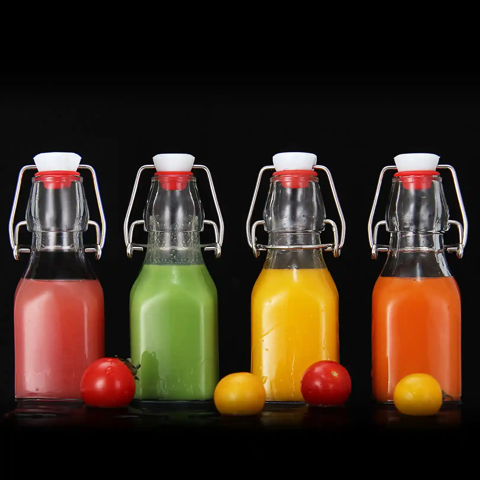 flip top glass bottles