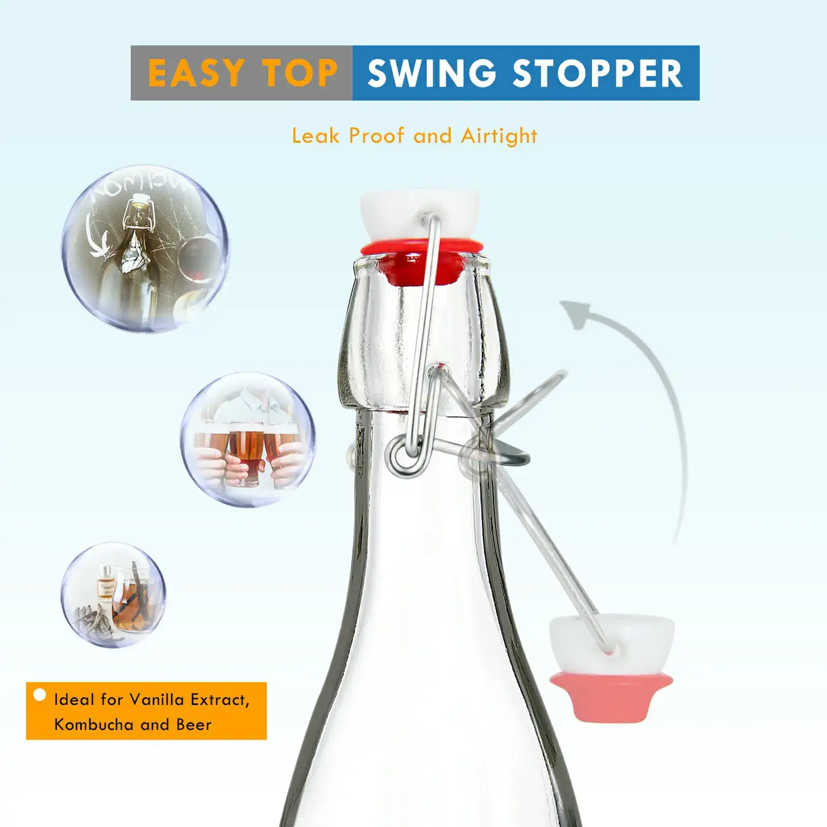 flip top glass water bottle