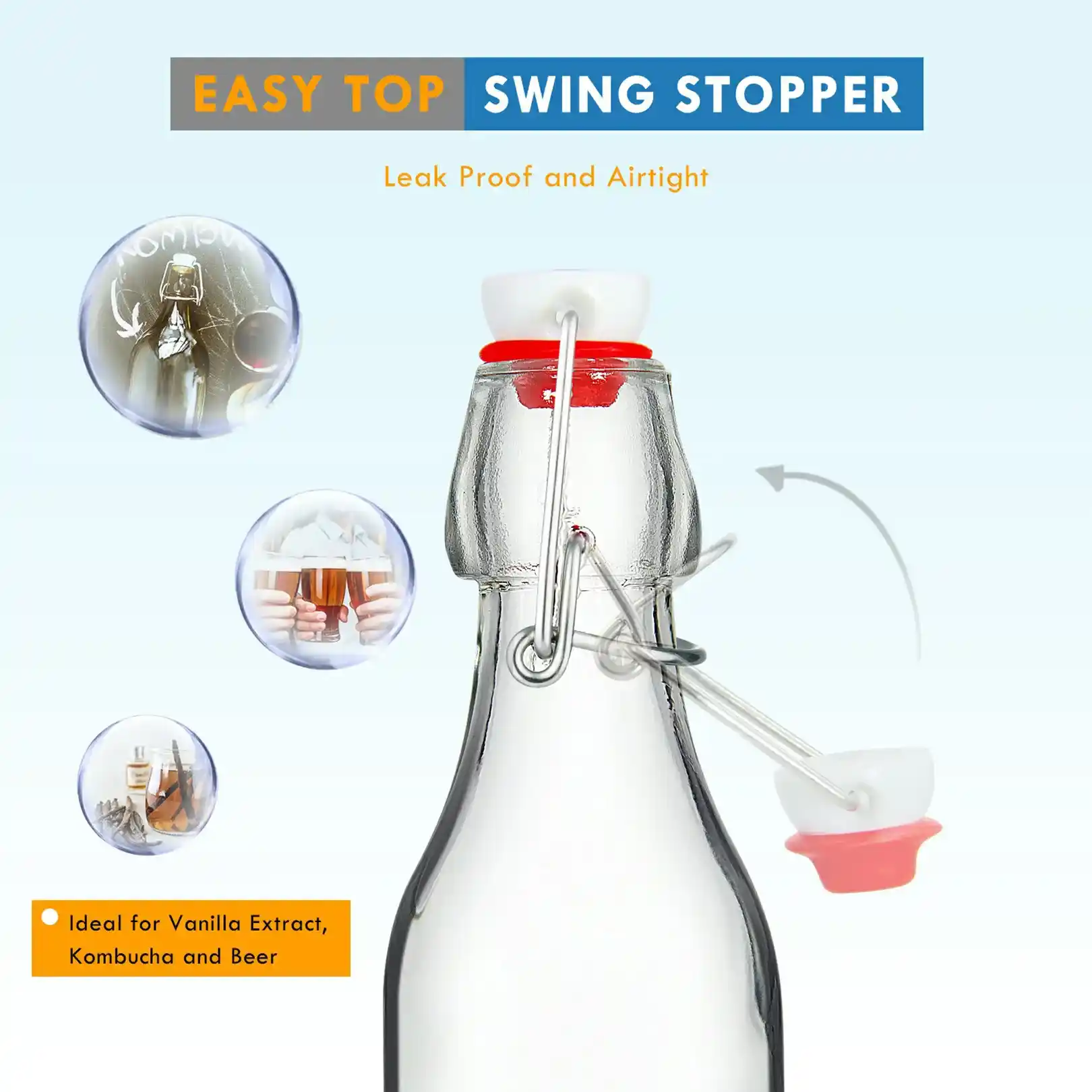 bottle with flip top