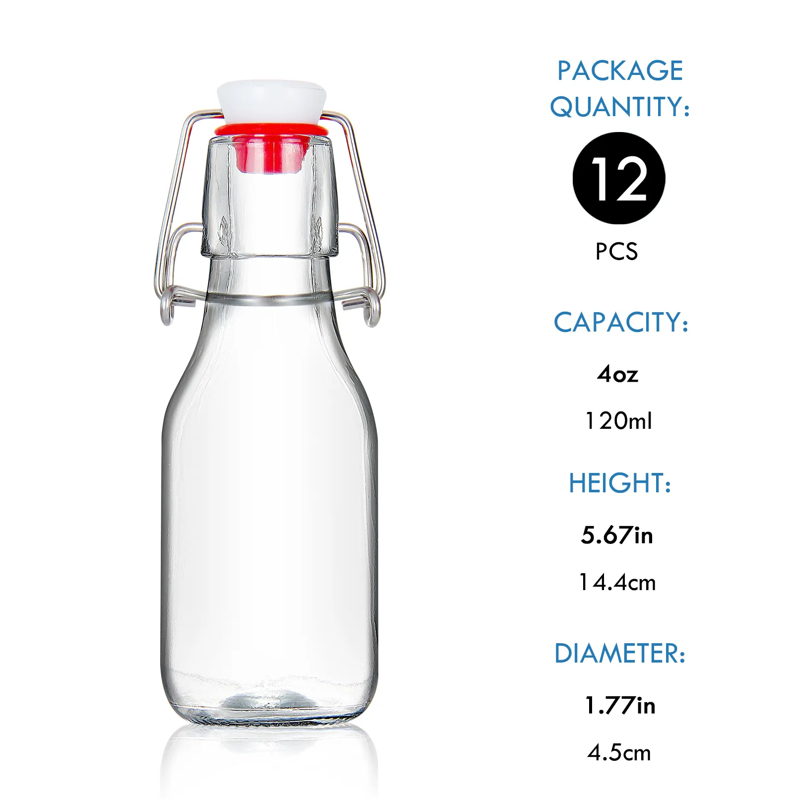 glass flip top bottles