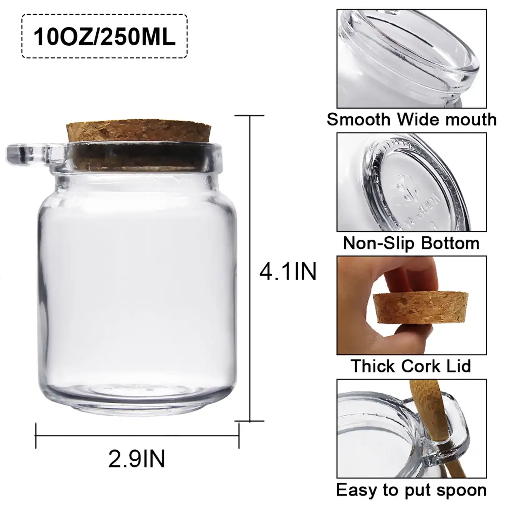 glass jar with wooden lid
