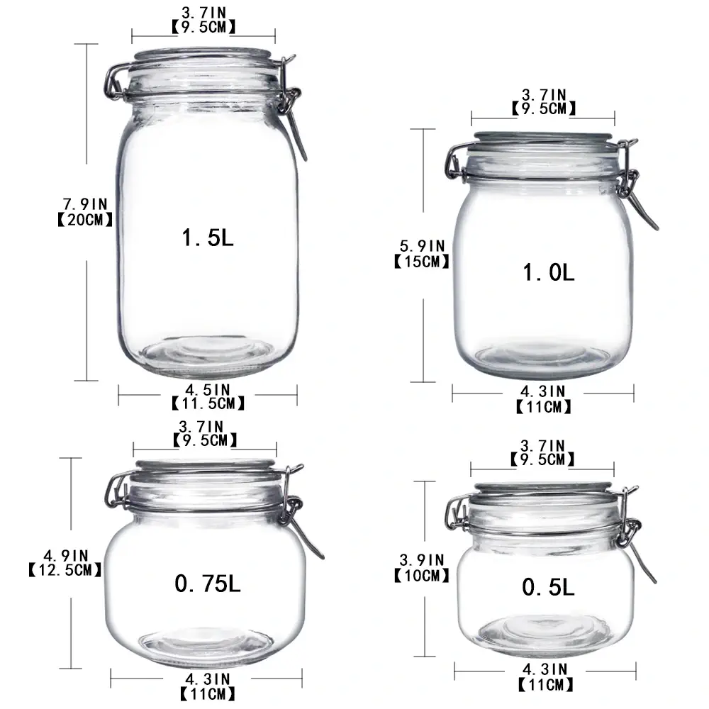 glass storage jars