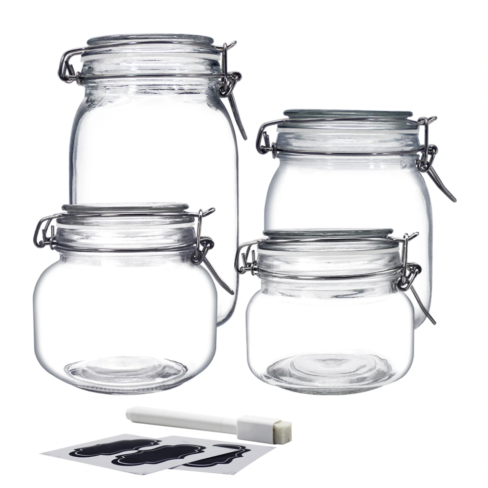 Square 17oz 25oz 34oz 50oz Airtight Storage Jars Bulk Square 17oz 25oz 34oz 50oz Airtight Storage Jars Bulk