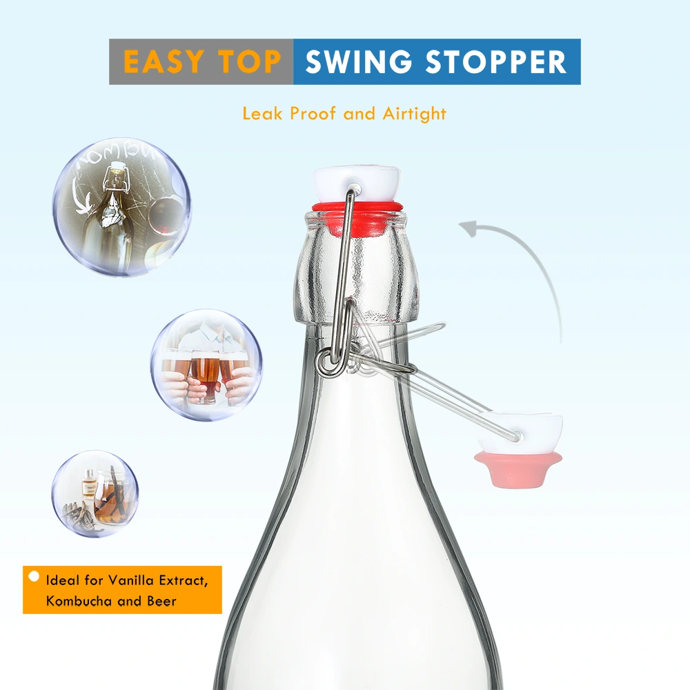 glass swing top bottles
