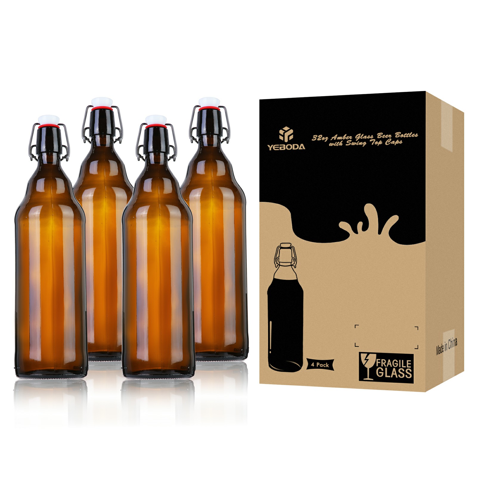 glass swing top bottles