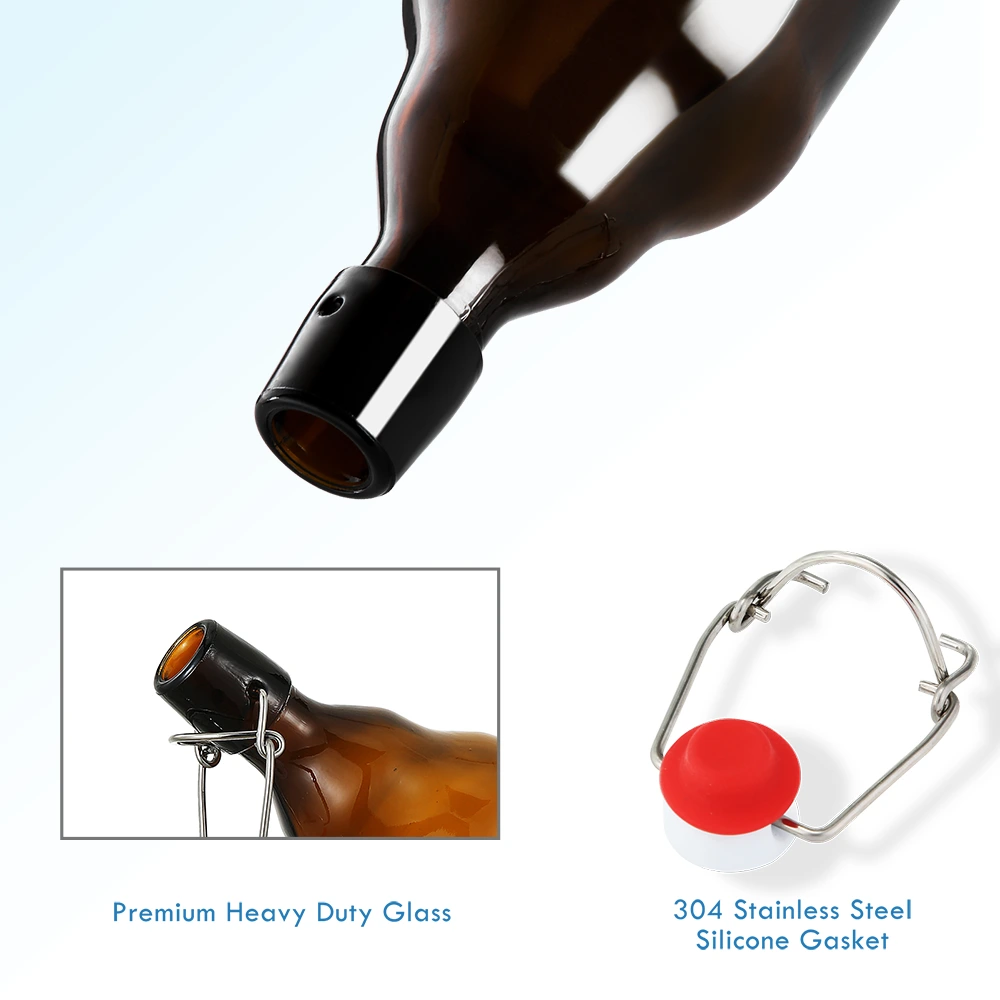 glass swing top bottles