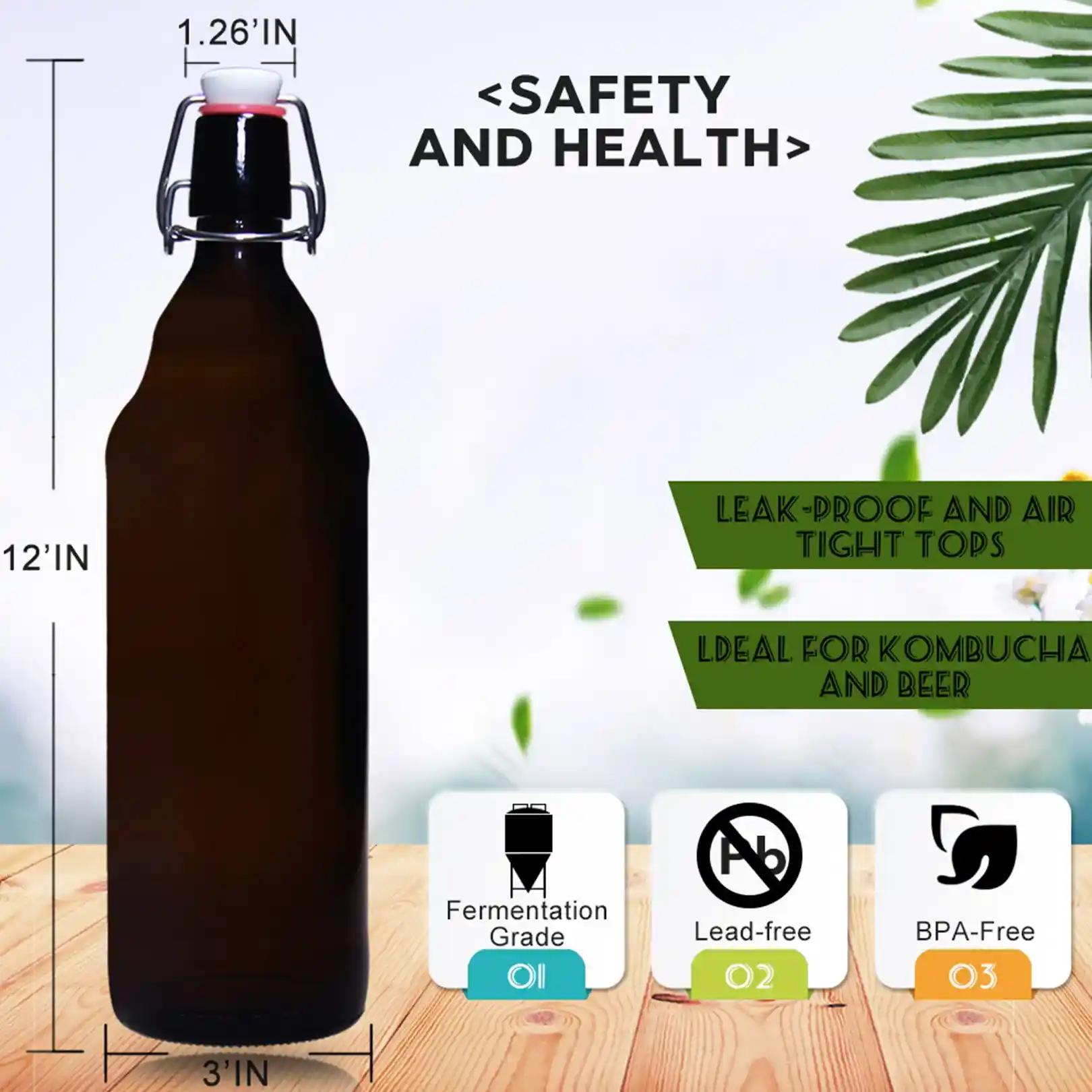 glass swing top bottles