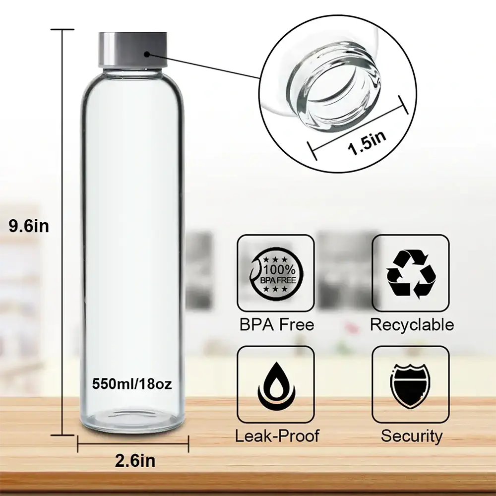 glass water bottle