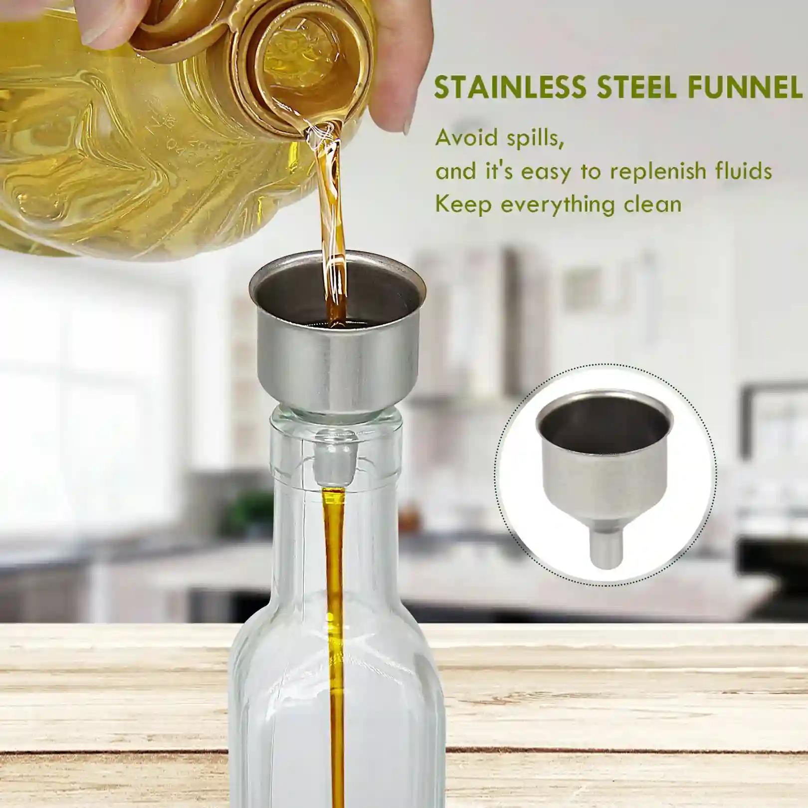 Wholesale 8 oz Clear Glass Olive Oil Dispenser Bottle - 图片 4