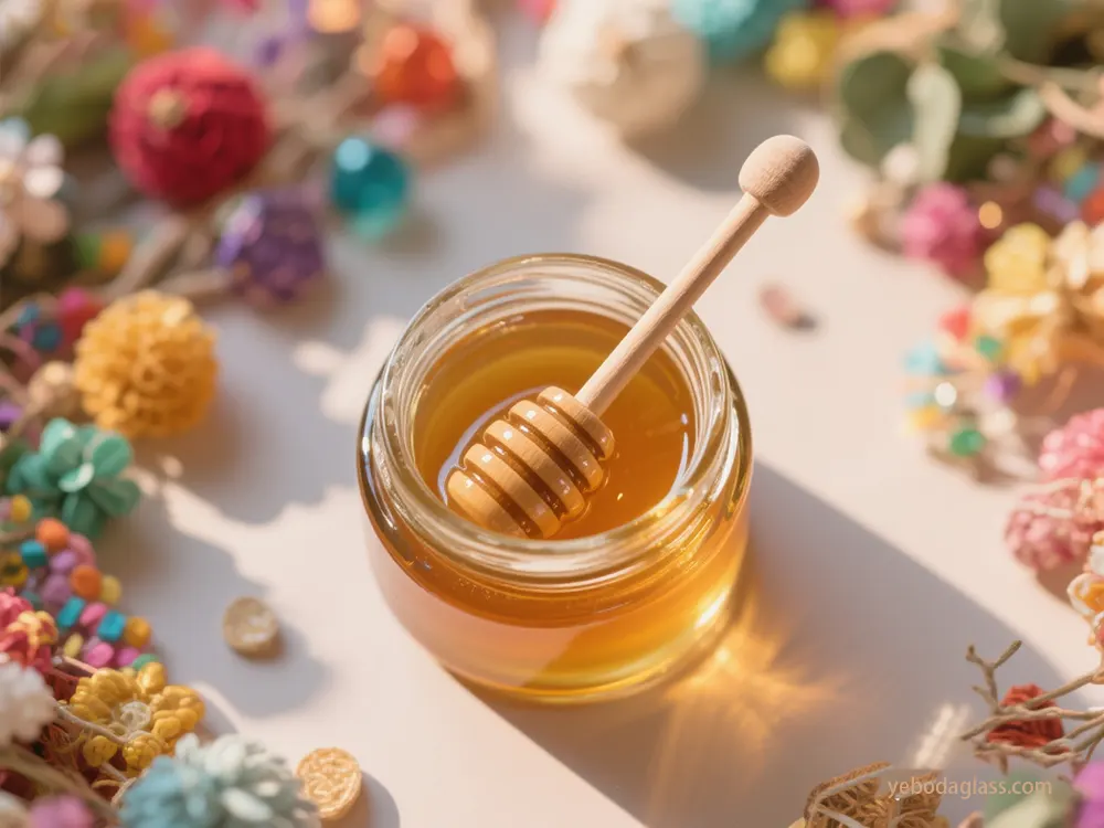 glass honey bee storage jar factory