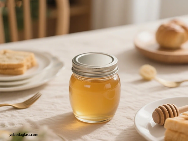 glass honey bottles