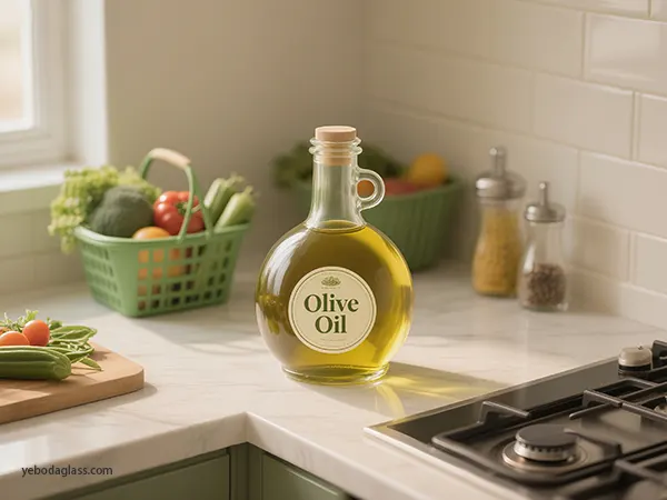 glass olive oil bottles