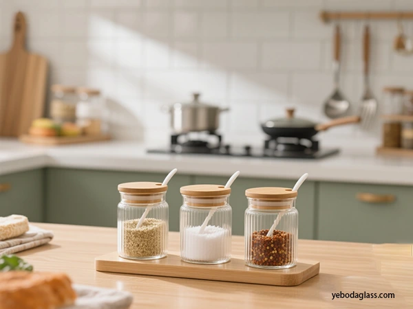glass spice jars