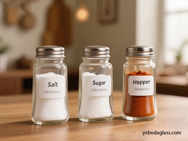 spice jars with labels