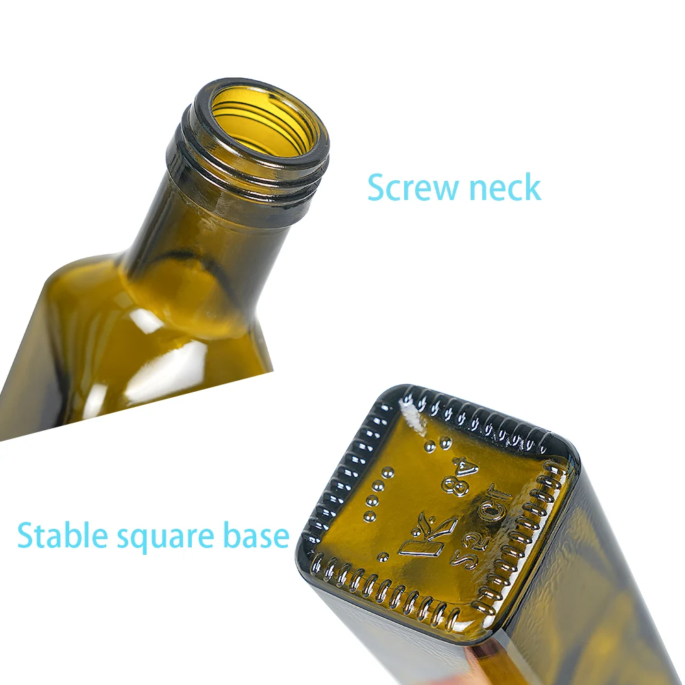 amber glass olive oil bottles