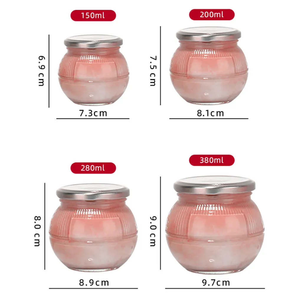 glass jars for yogurt