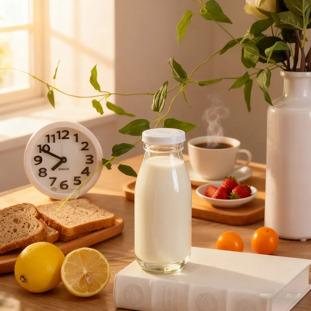 glass milk bottle, milk glass bottles