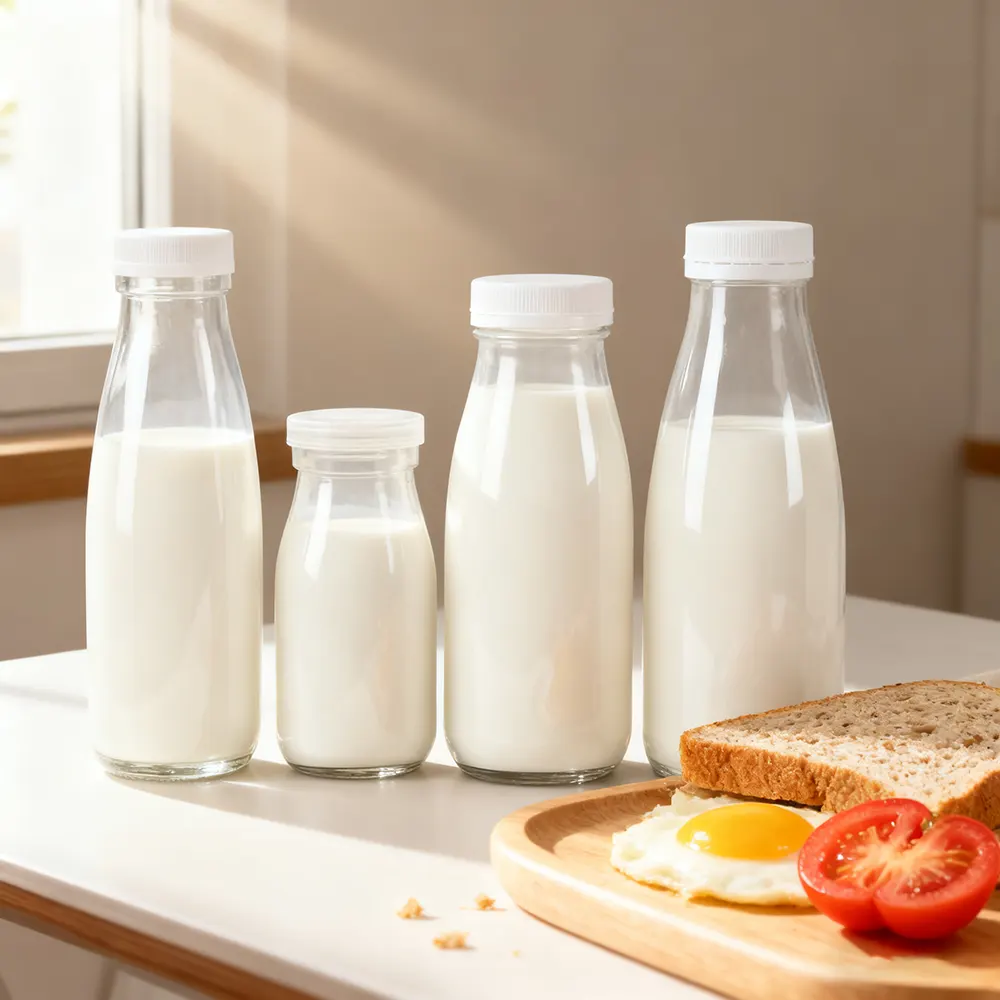 strawberry milk glass bottle