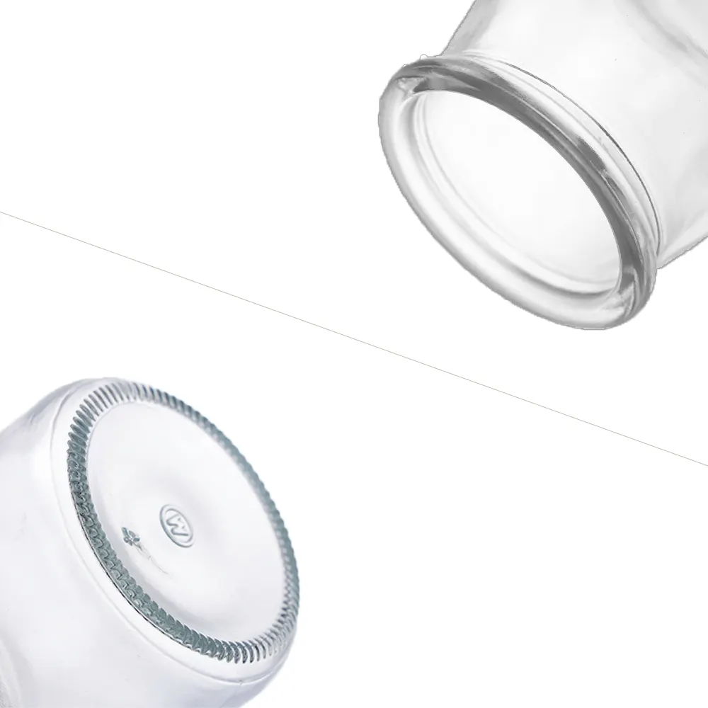glass milk bottle with lid