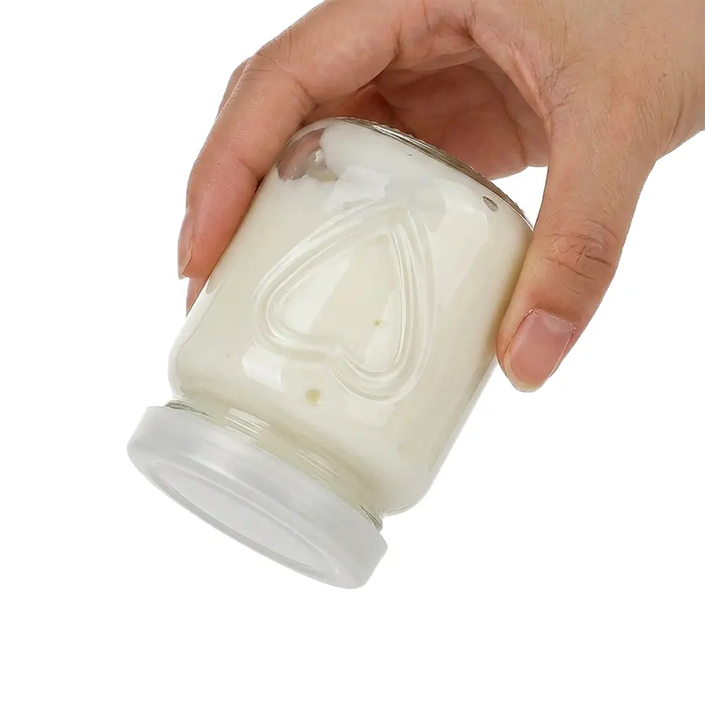glass yogurt bottles