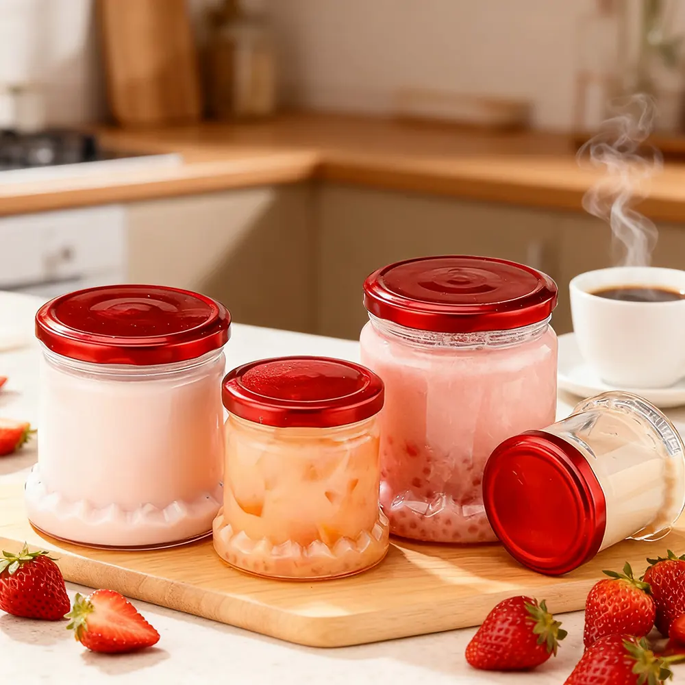 yogurt jars with lids
