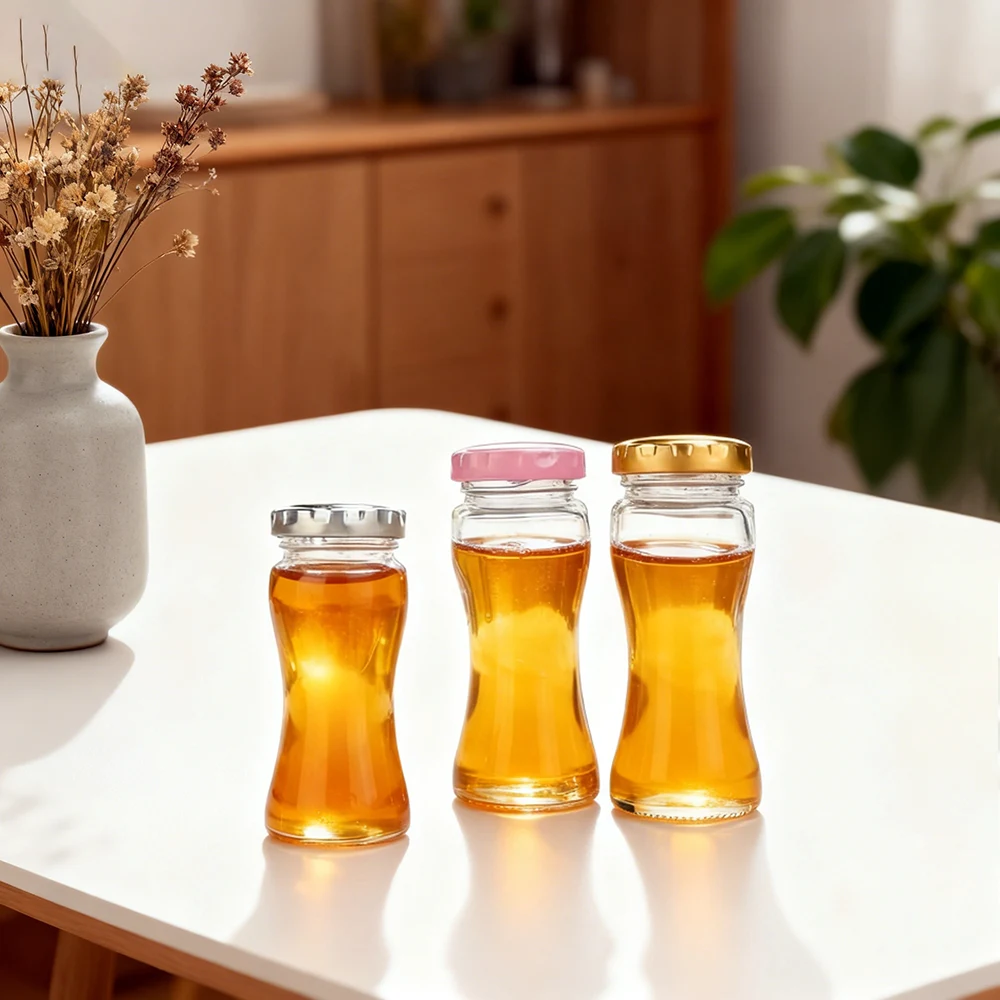 small honey bottles
