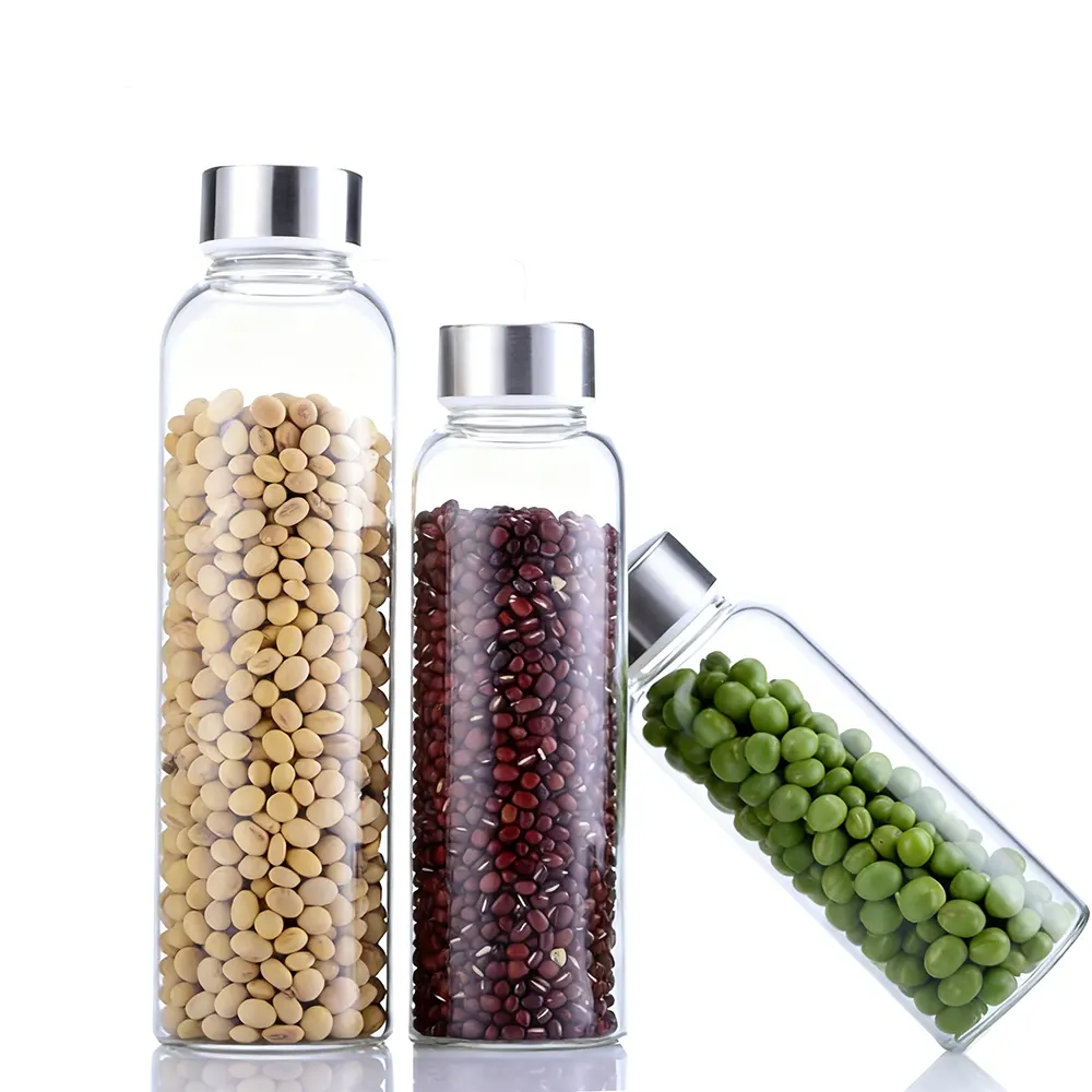 clear water bottle, water bottle with sleeve01 clear water bottle