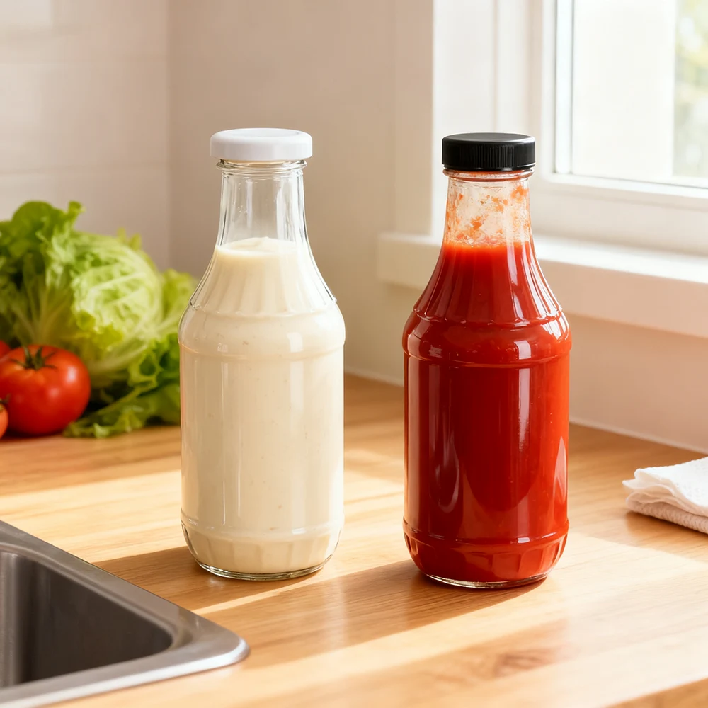 glass bottles for sauces