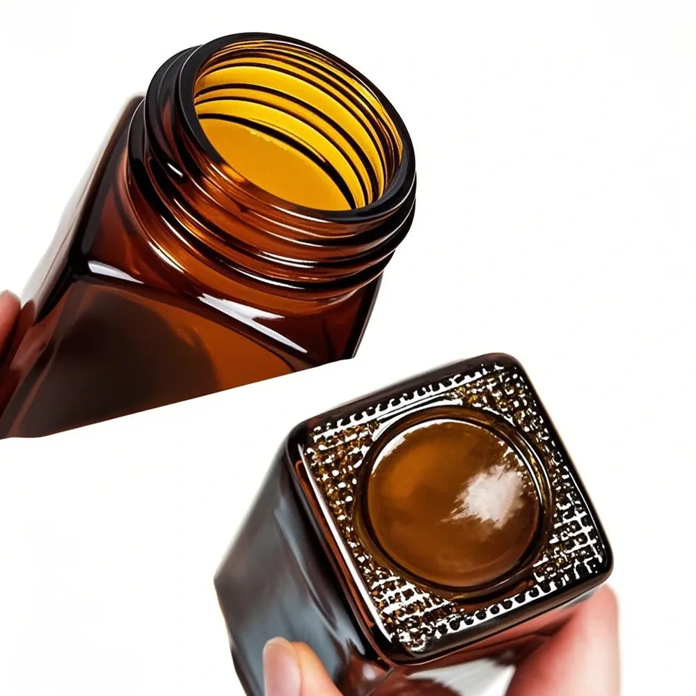 square glass spice jars