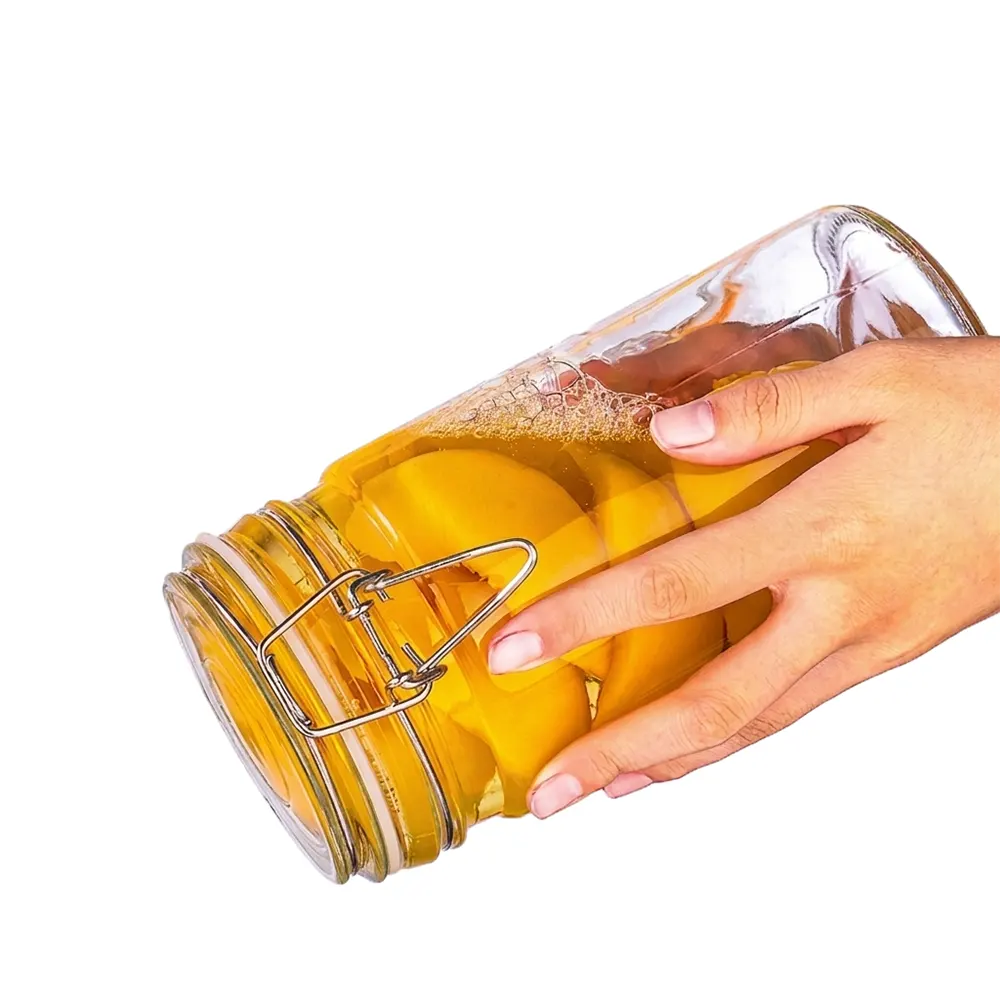 large square glass storage jars