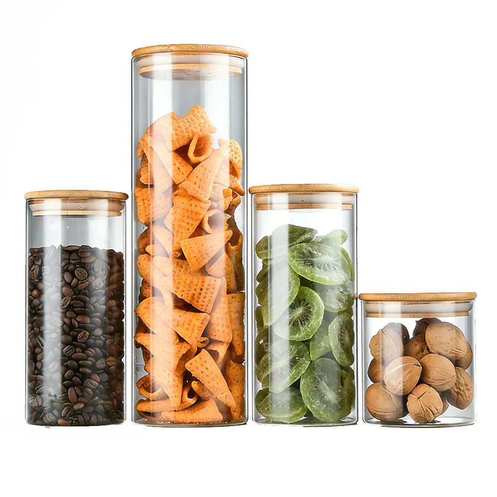 glass jar with bamboo lid