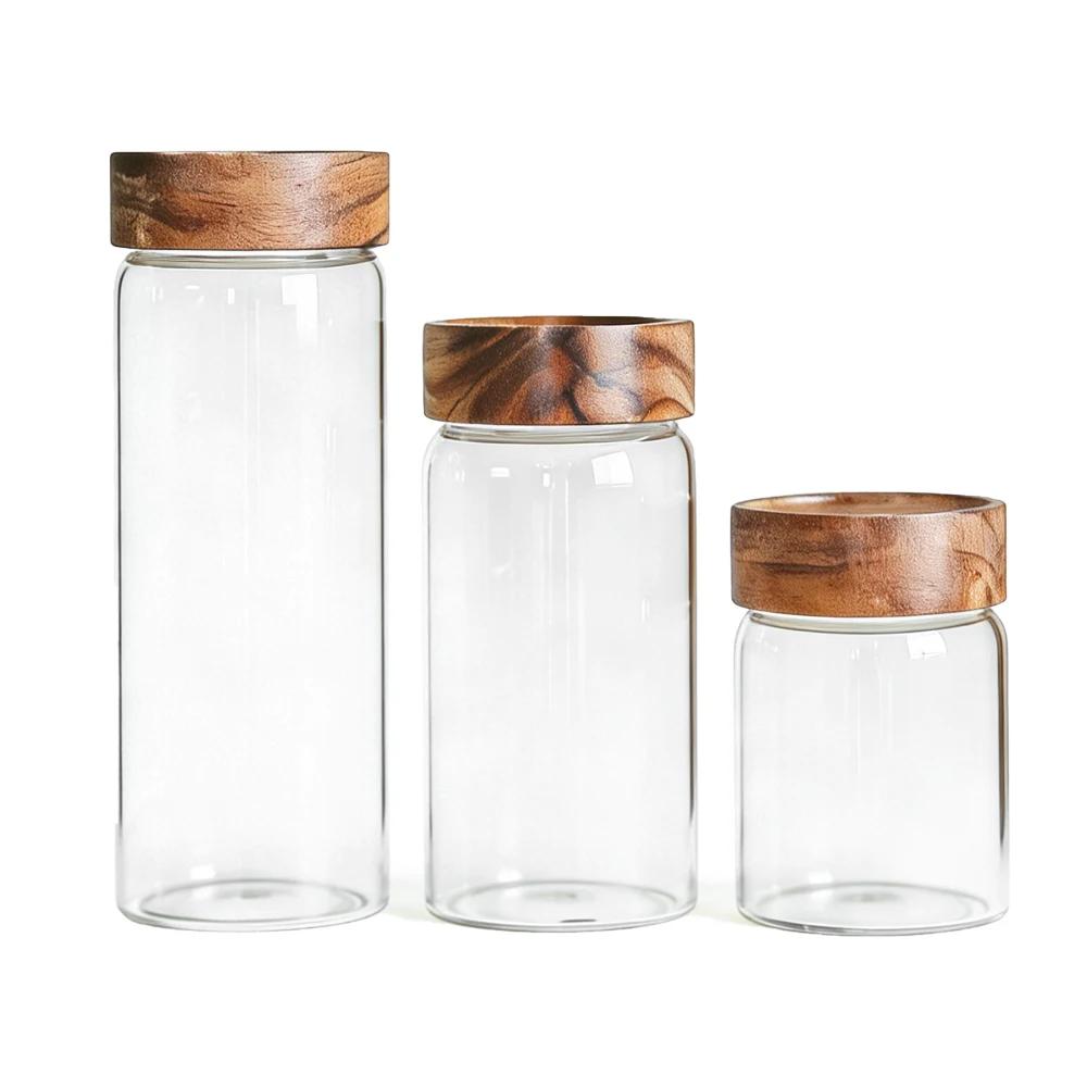 glass jars with airtight lids