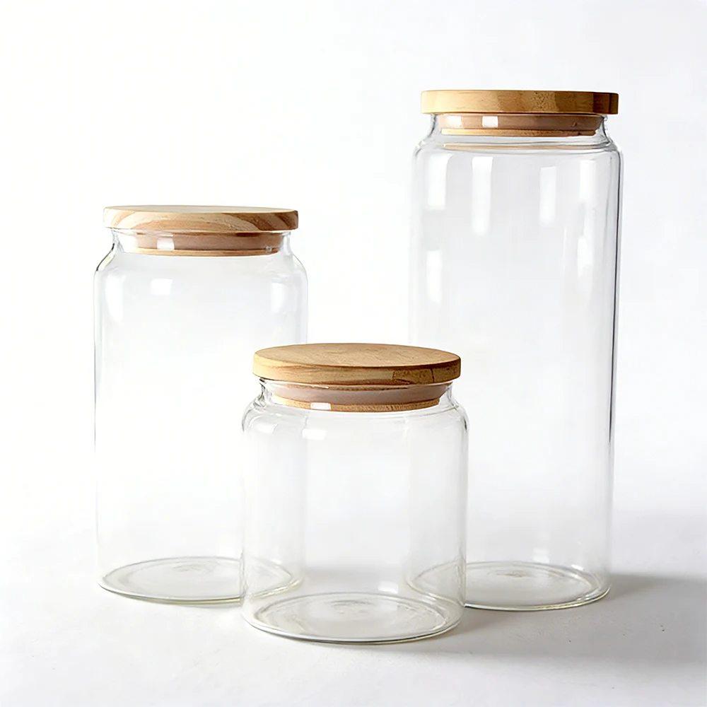 glass jars with lid