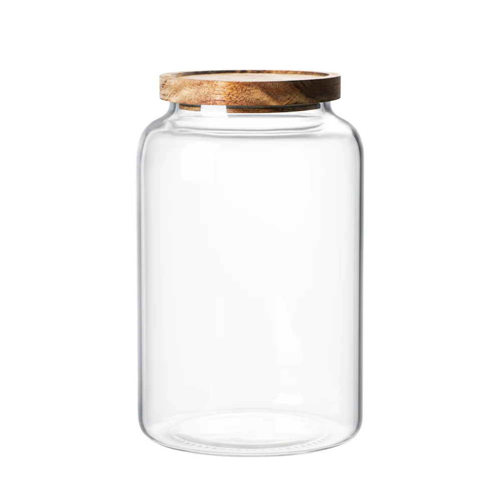large glass jars with lids
