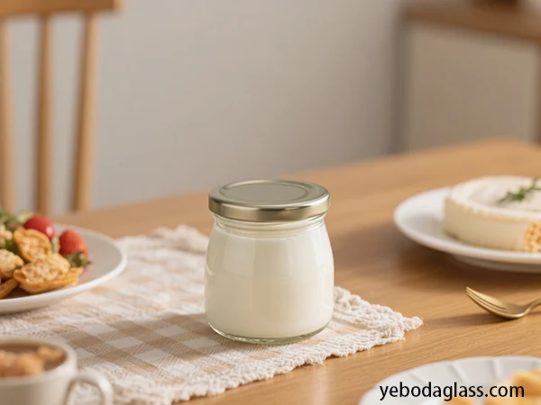 glass yogurt jar hot filling cracking