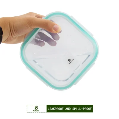 Wholesale 27 oz Square Clear Glass Food Storage Containers