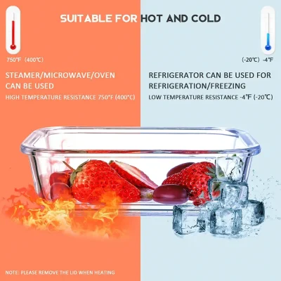 YEBODA 21oz Glass Food Containers with Lids – Kitchen Storage Set