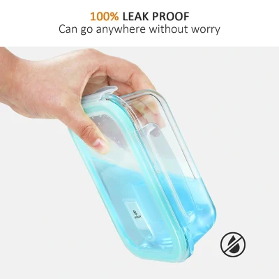 YEBODA 21oz Glass Food Containers with Lids – Kitchen Storage Set