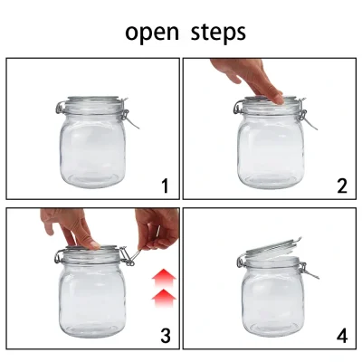 17oz 25oz 34oz 50oz Airtight Storage Jars Bulk