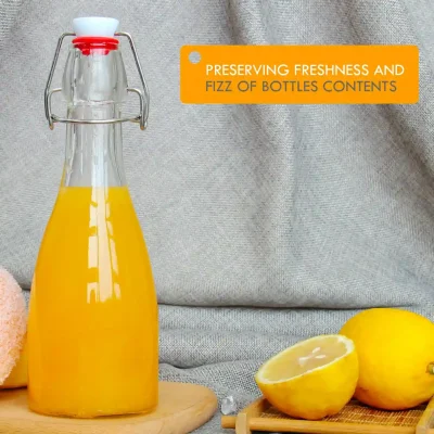 Wholesale 12 oz Premium Clear Flip Top Bottles for Kombucha