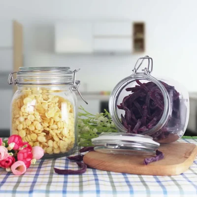 Square 17oz 25oz 34oz 50oz Airtight Storage Jars Bulk