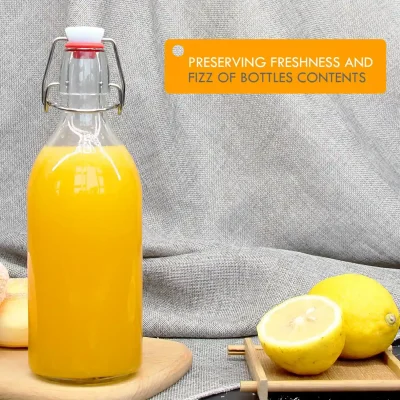 Wholesale 16 oz 32 oz Clear Swing Top Glass Bottles