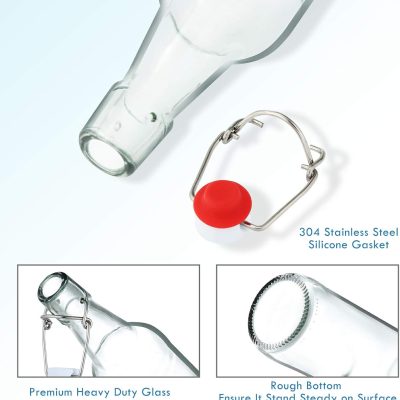 YEBODA 16 oz Flip Top Bottles in Bulk