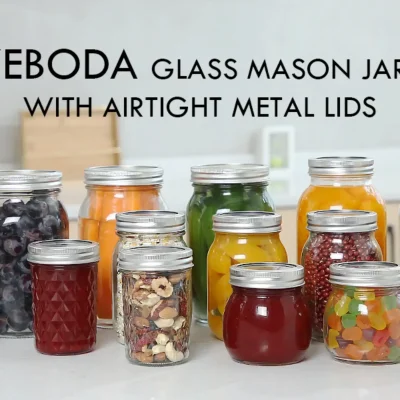 Wholesale 8 oz Wide Mouth Mason Jar with Diamond Pattern