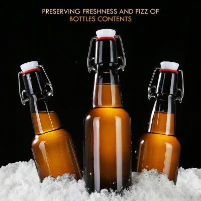 YEBODA 12oz Durable Flip Top Beer Bottles