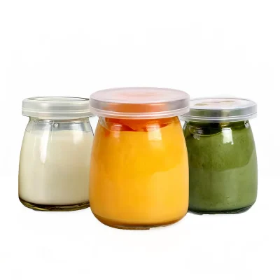 带盖玻璃牛奶瓶