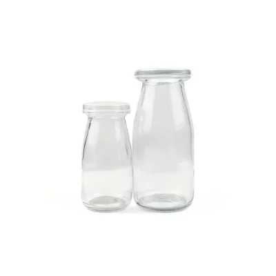 glass milk bottles with lids wholesale