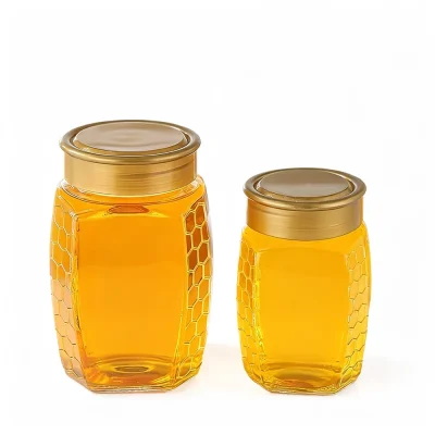 honey hexagon jar