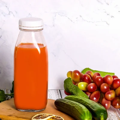 Bulk 16 oz Milk Glass Bottle with Clear Cylindrical Shape