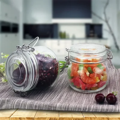 YEBODA 17oz 25oz 34oz 50oz Glass Jars with Lids for Kitchen & Pantry Storage
